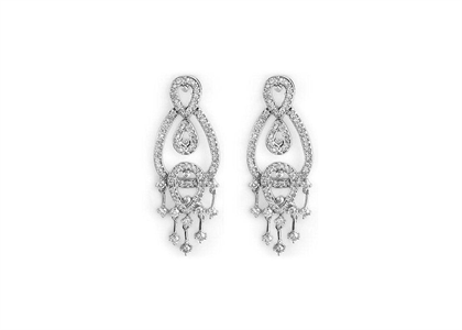 White Gold Plated | Gallery Earrings